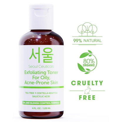 Exfoliating Toner for Oily, Acne Prone Skin